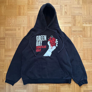 Vintage y2k Green Day American Idiot Hoodie 2004 Size Medium